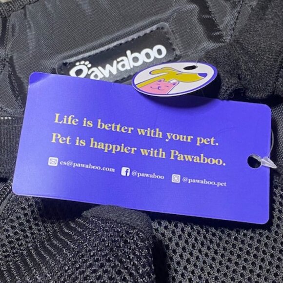 Pawaboo Pet Carrier Backpack Front Dog/Cat Size L pets 9-13lbs NWT Black - Picture 4 of 10